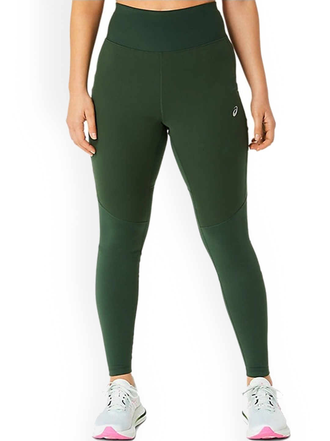 

ASICS Winter Run Women Slim-Fit Ankle Length Tights, Green