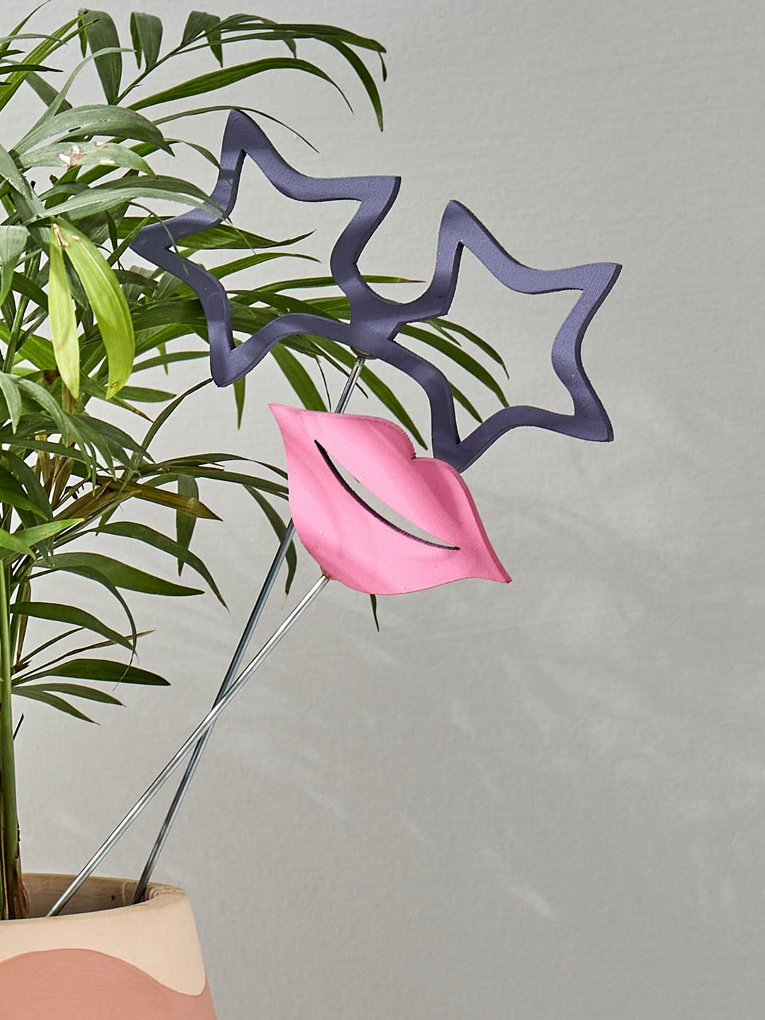 

Home Centre Lets Garden Pink & Grey 2 Pieces Decorative Wooden Garden Sticks