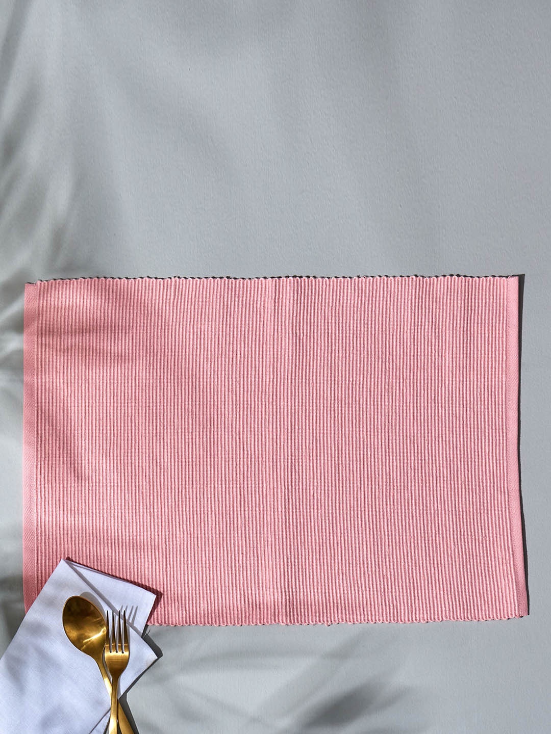

Home Centre Pink Striped Cotton Rectangle Table Placemat