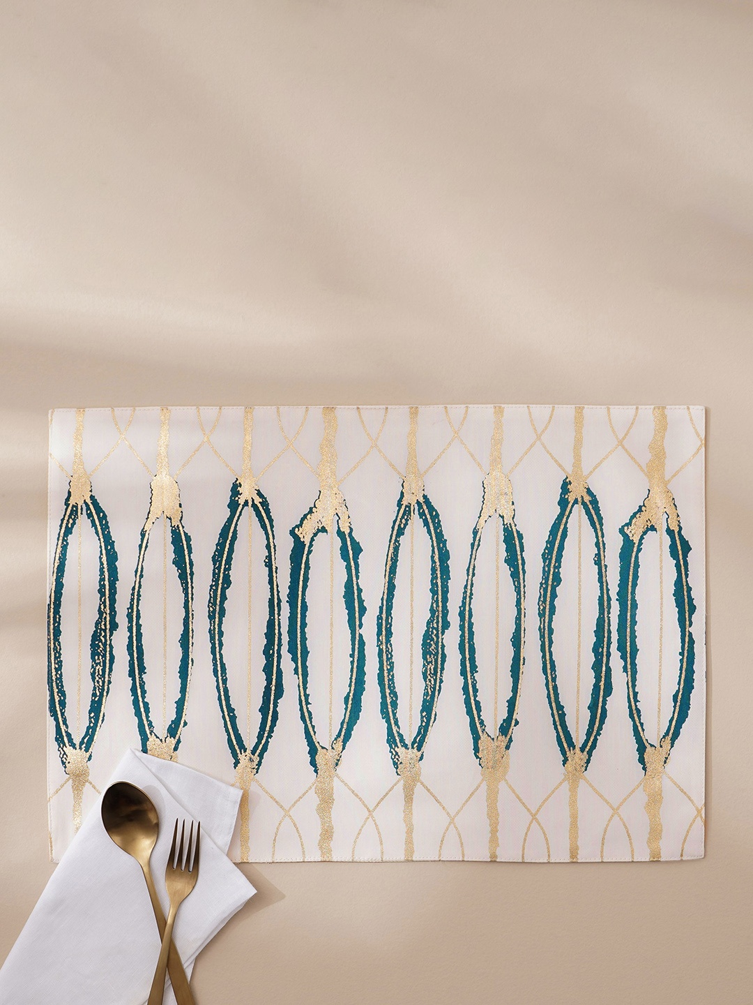 

Home Centre Corsica Blue Printed Rectangular Table Placemat
