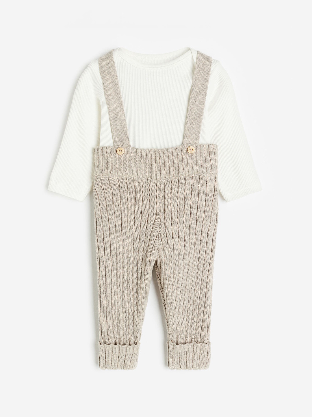 

H&M Infant Boys 2-Piece Cotton Set, Beige