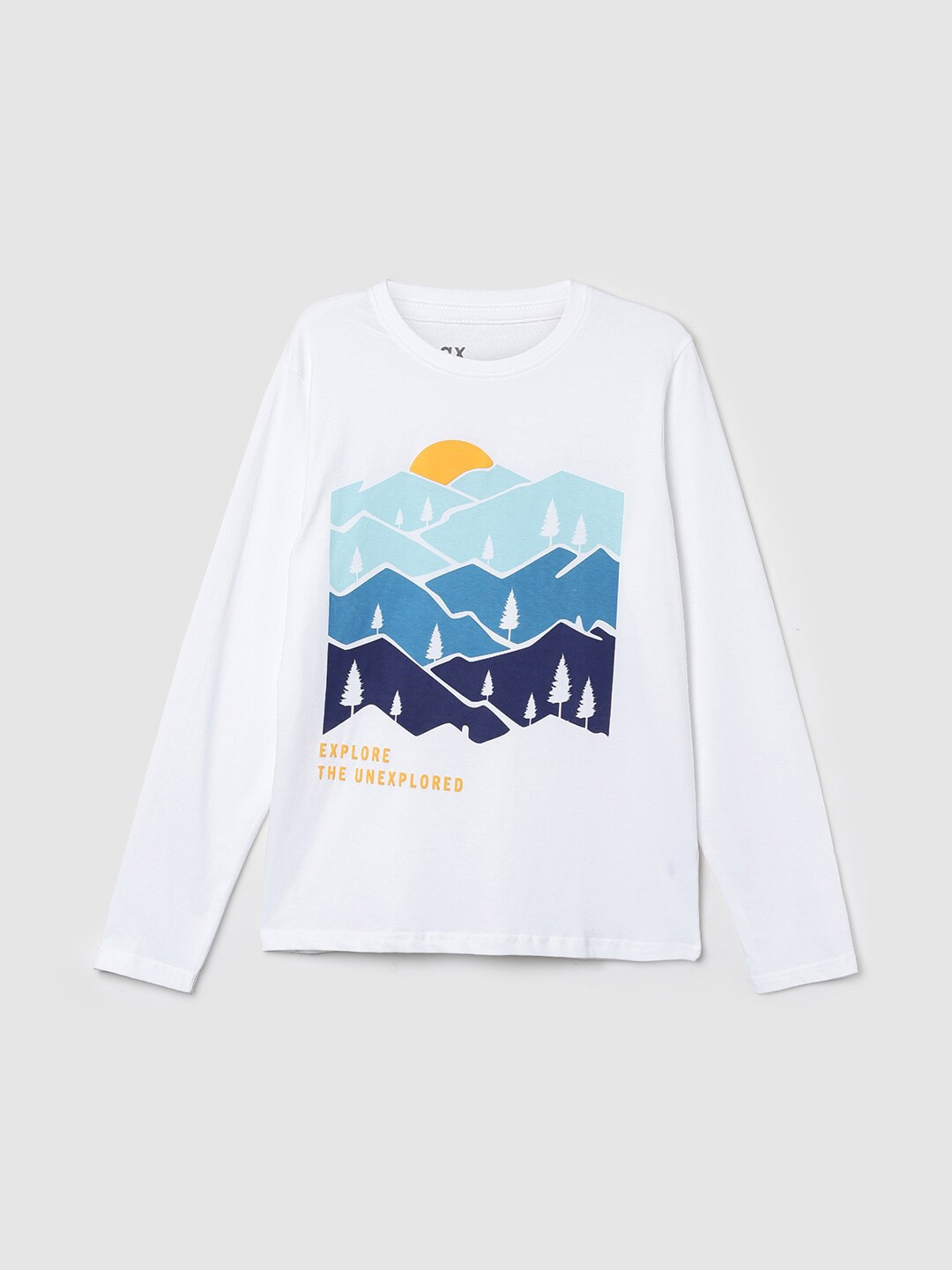 

max Boys Graphic Printed Pure Cotton T-shirt, White