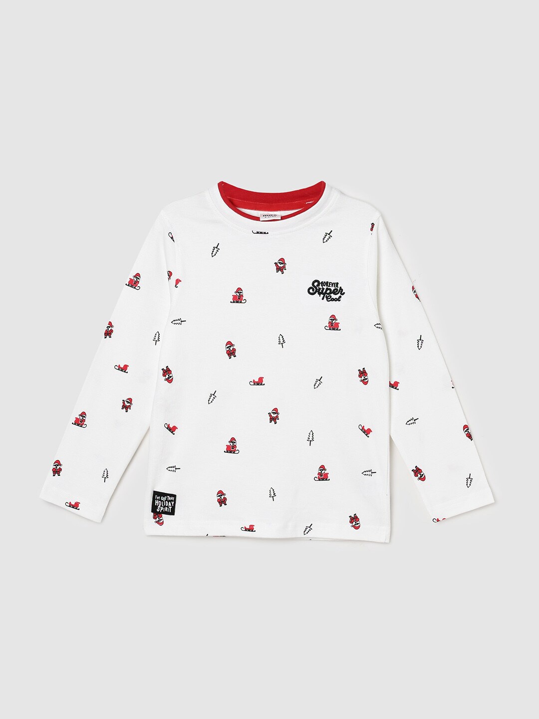 

max Boys Conversational Printed Pure Cotton T-shirt, White