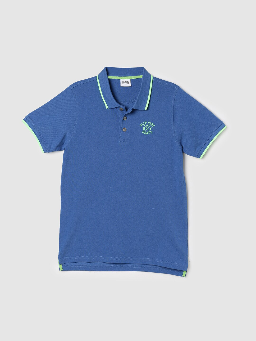 

max Boys Polo Collar T-shirt, Blue