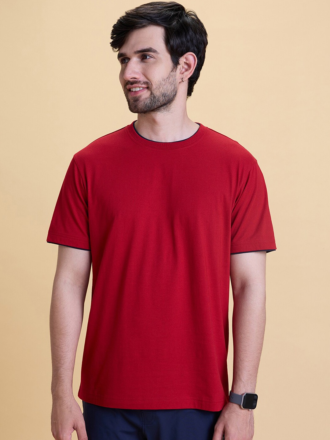 

Gloot Short Sleeves Cotton T-shirt, Red