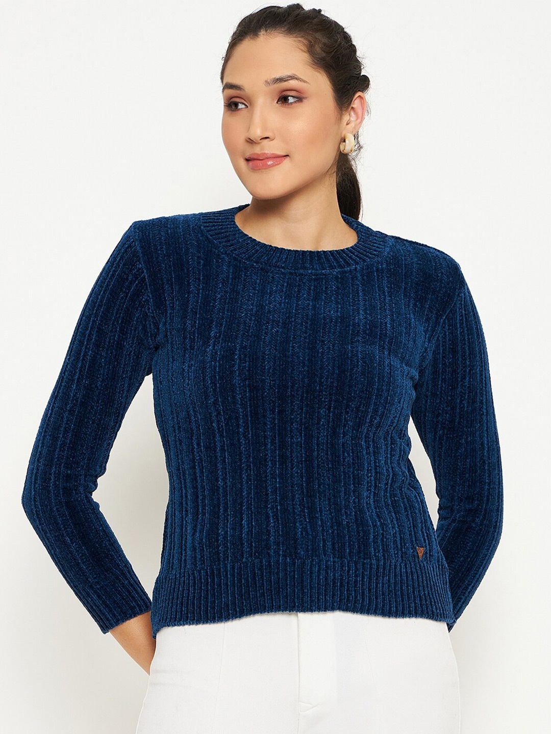 

Duke Long Sleeves Striped Acrylic Pullover, Blue