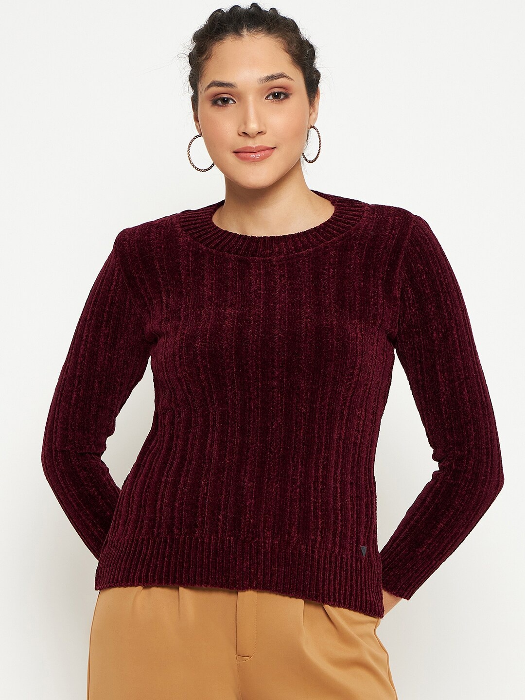 

Duke Striped Pullover Sweater, Maroon