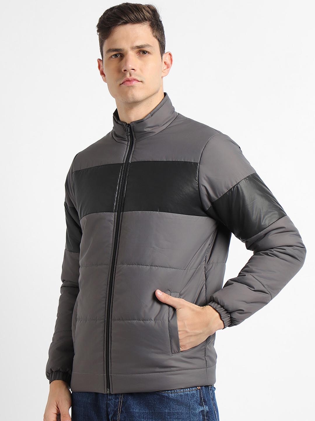 

Dennis Lingo Colourblocked Padded Jacket, Grey