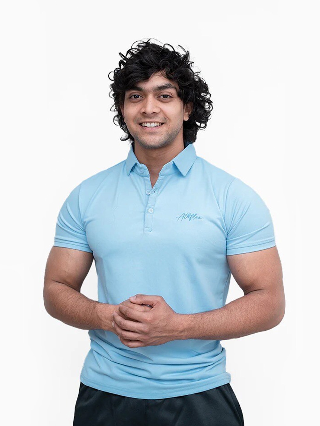 

Athflex Polo Collar Cotton Casual T-shirt, Blue