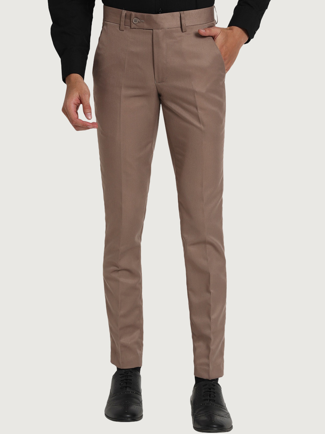 

Aristitch Men Relaxed Fit Chinos Trousers, Camel brown