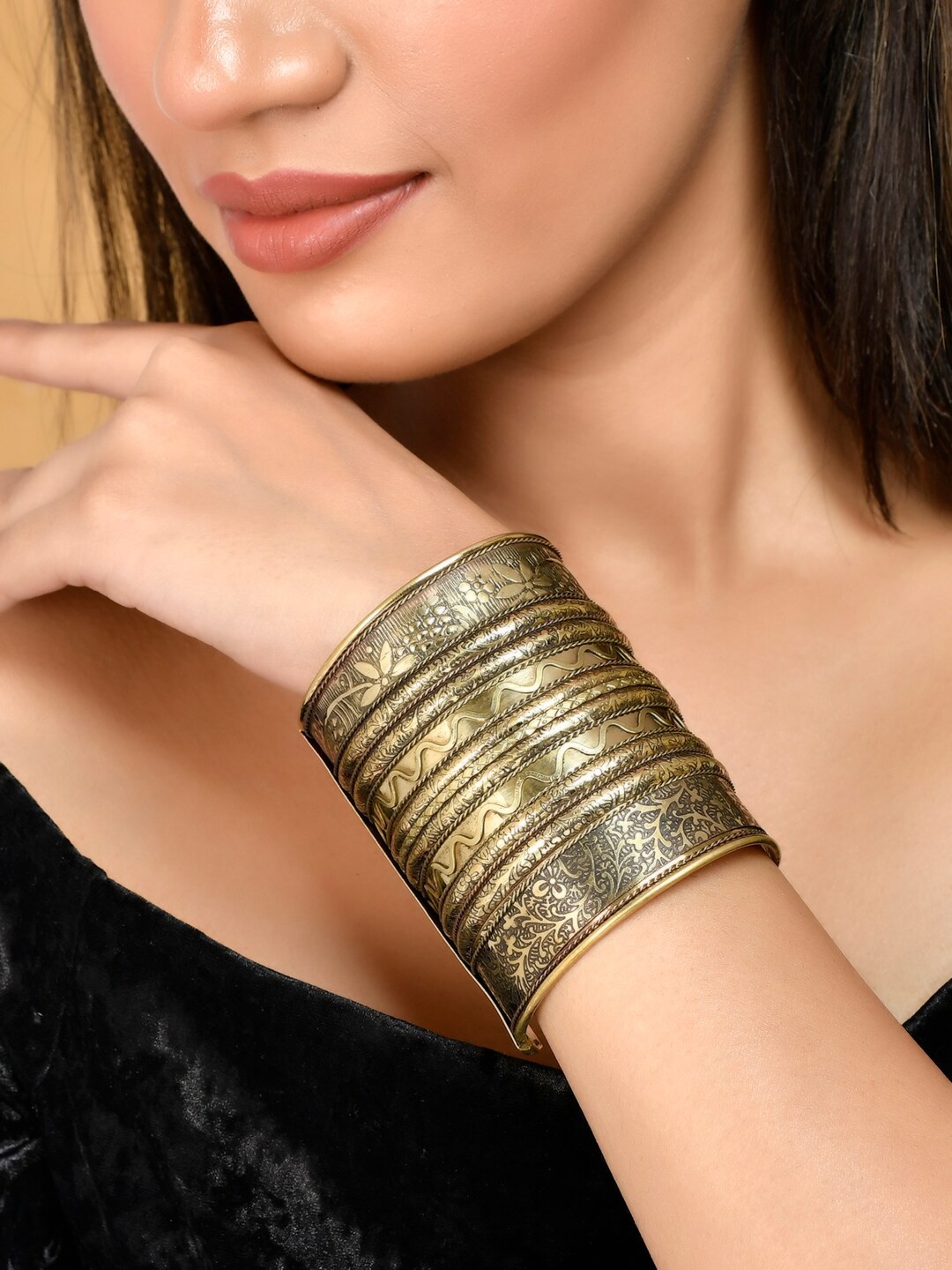

Infuzze Gold-Plated Cuff Bracelet