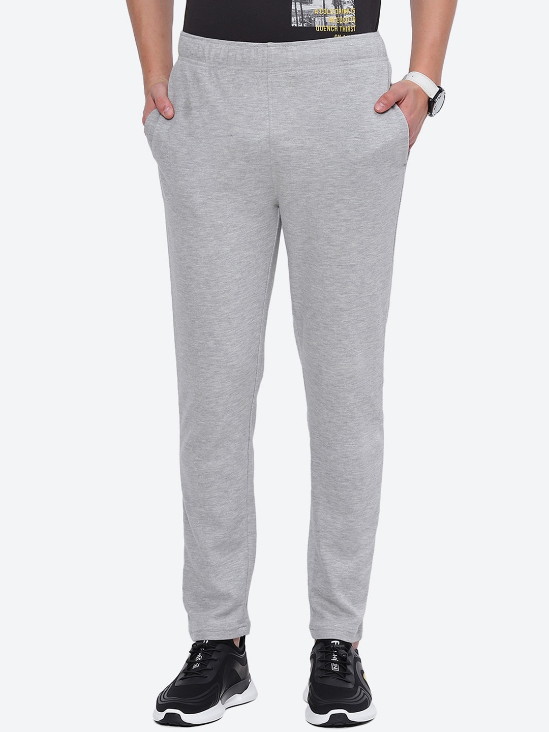 

2Bme Men Cotton Track Pants, Grey