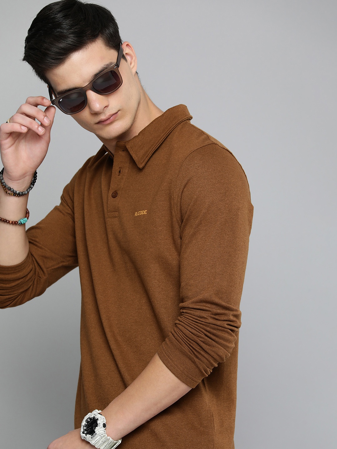 

R.Code by The Roadster Life Co. Men Solid Pullover Sweatshirt, Mustard