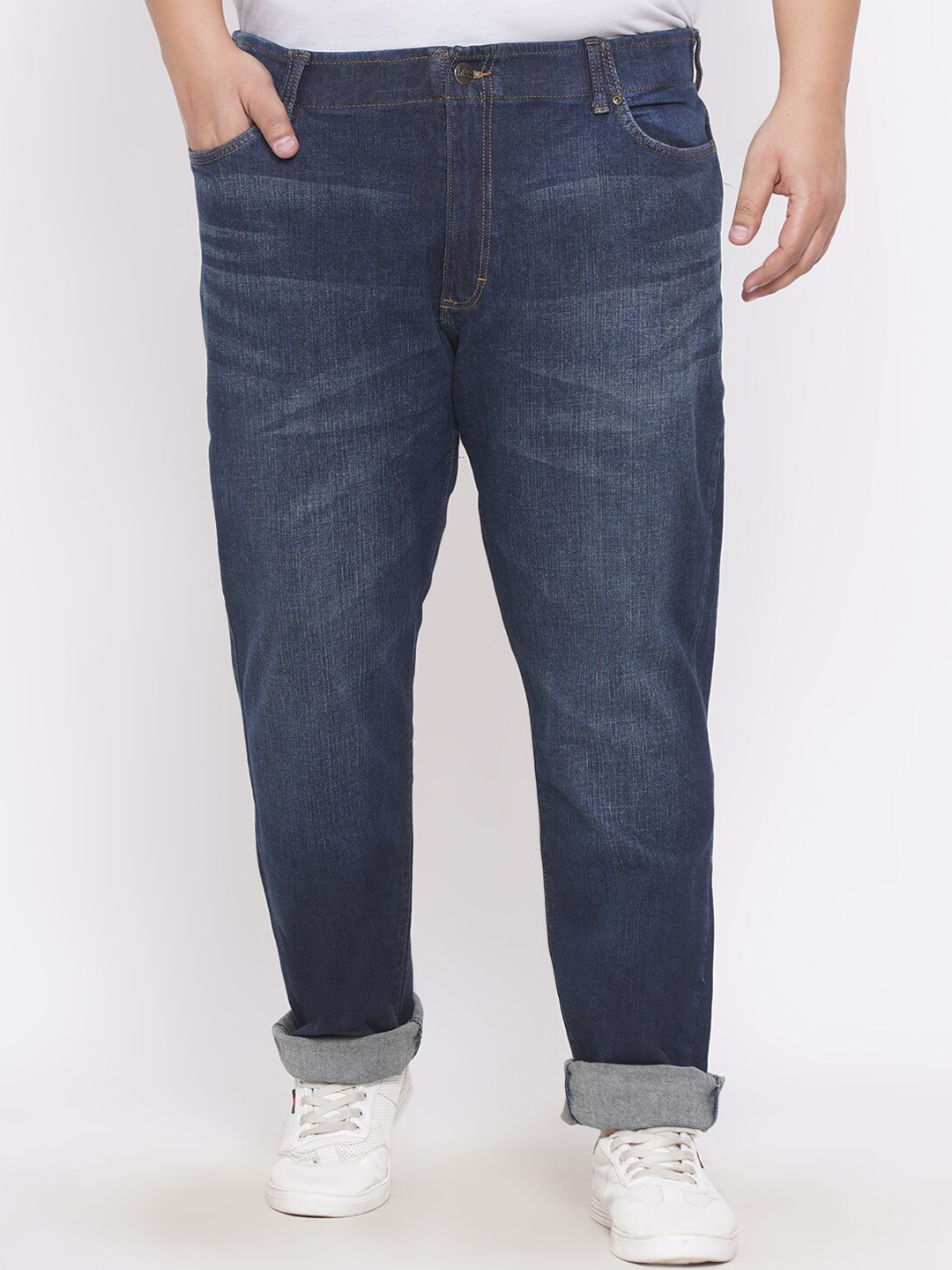 

Santonio Men Light Fade Pure Cotton Jeans, Blue