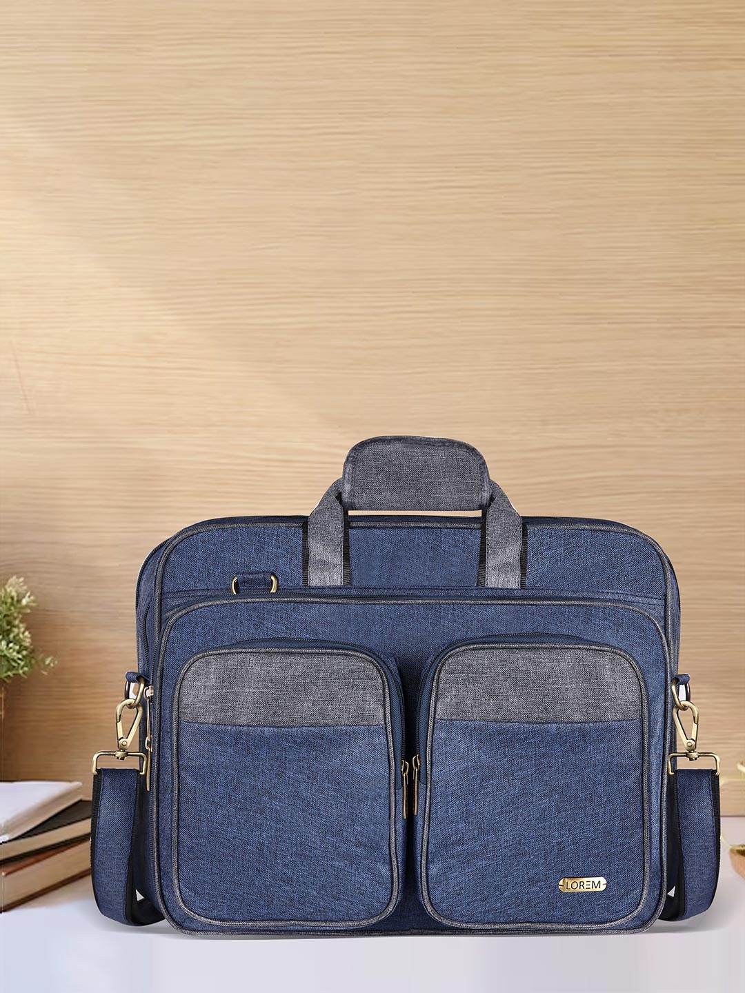 

LOREM Unisex Textured Messenger Bag, Blue