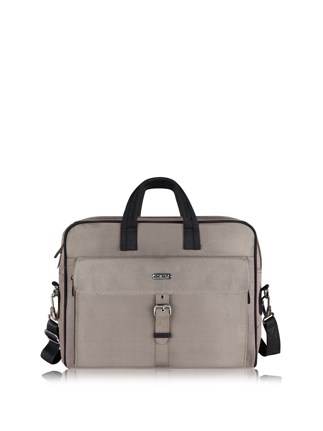 

LOREM Unisex Textured Laptop Bag - Upto 16", Grey