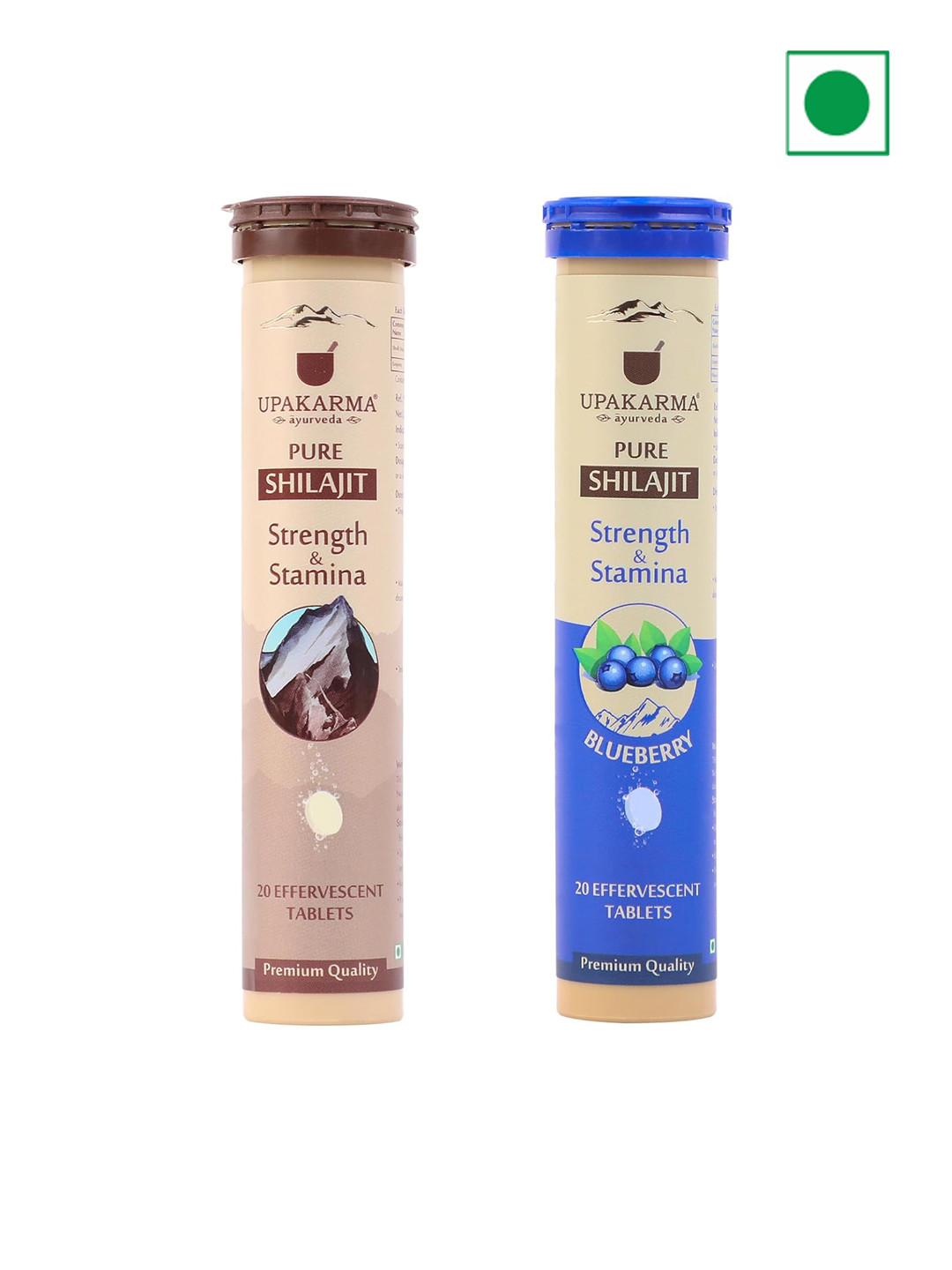 

UPAKARMA Pure Shilajit Tablets Combo For Strength & Stamina - 20 Tablets Each, Beige