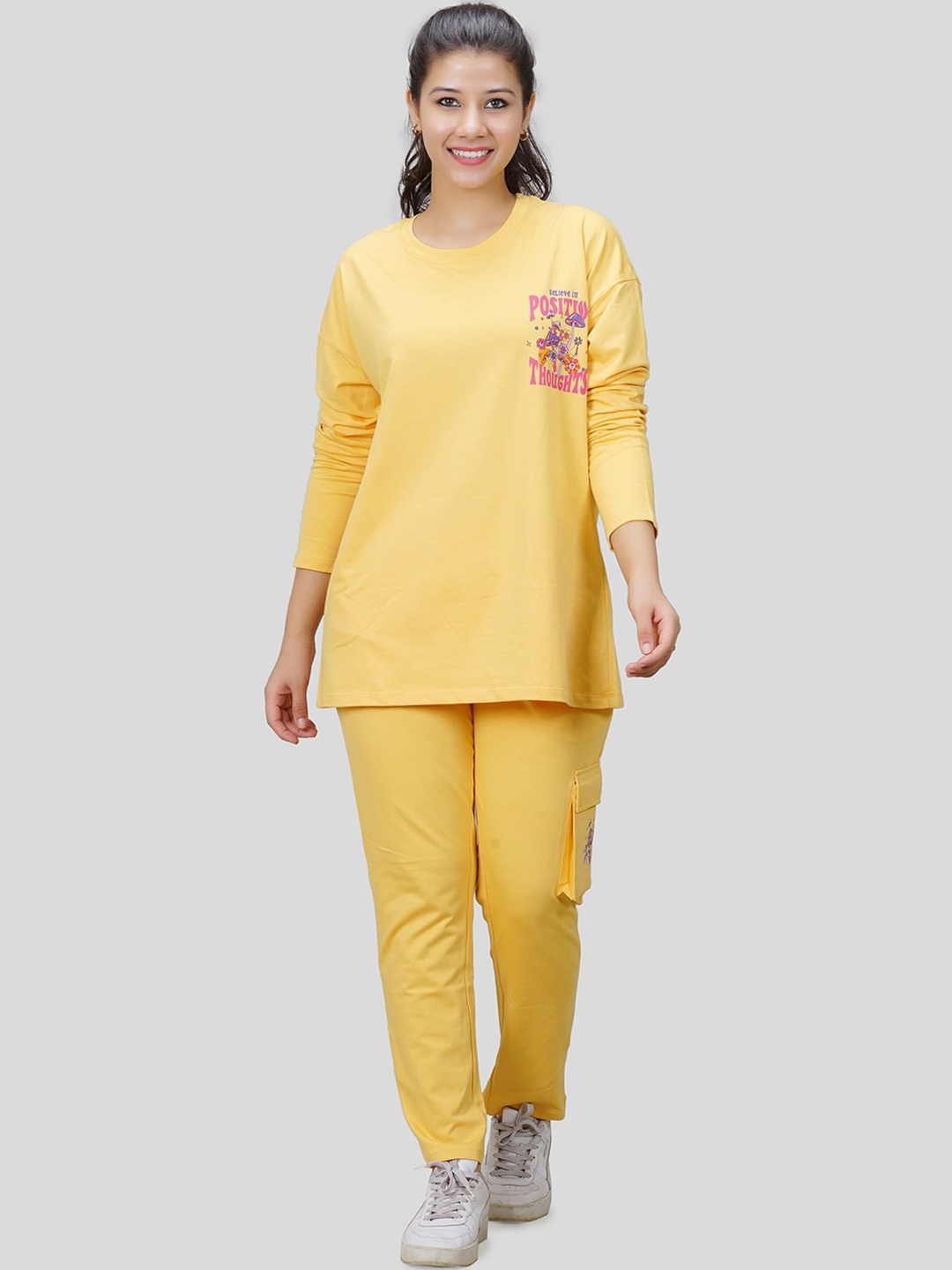 

She N She Oversized Hosiery Co-Ord Set, Yellow