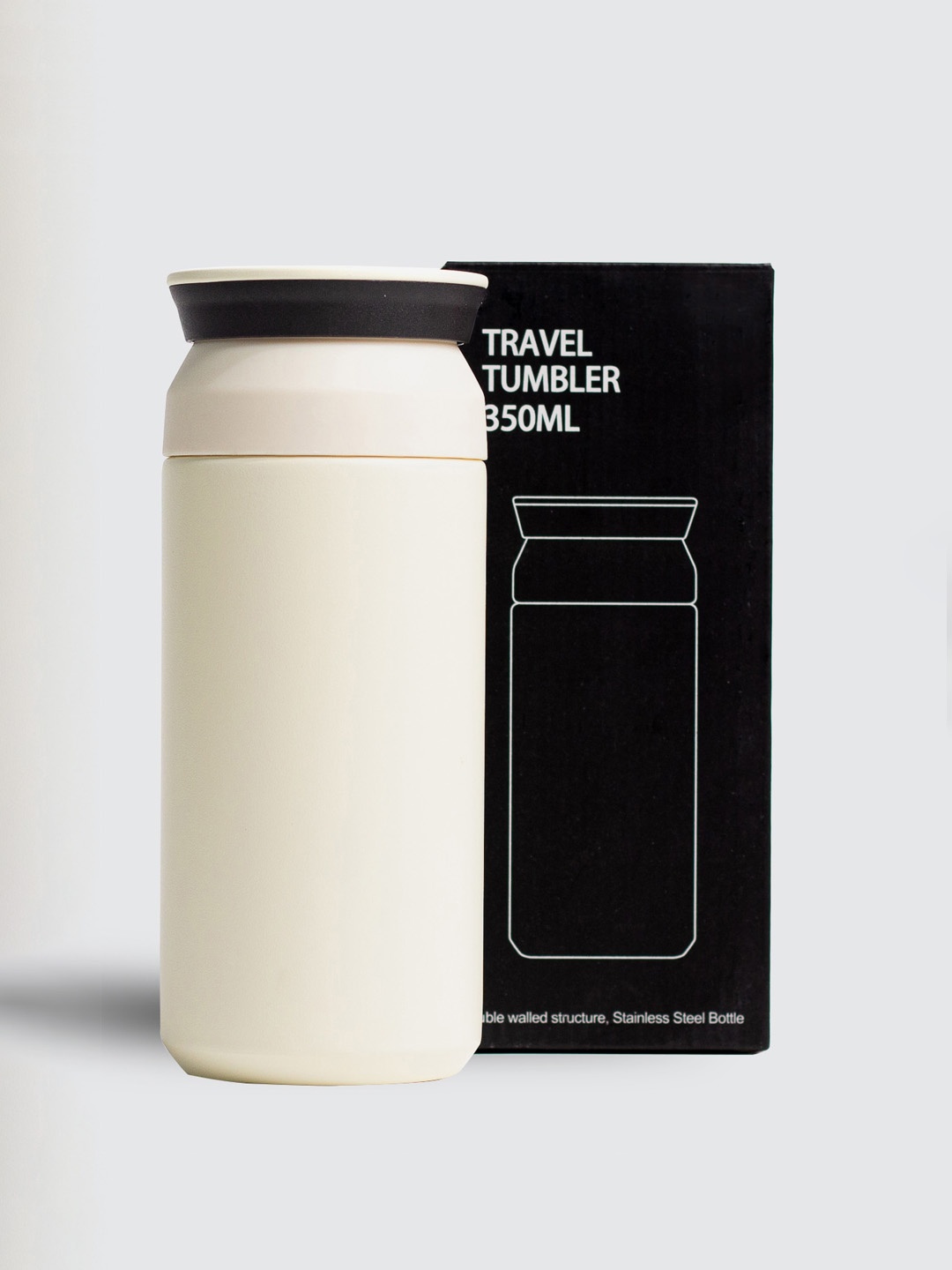 

THE MESSY CORNER White Stainless Steel Water Bottle 359ml