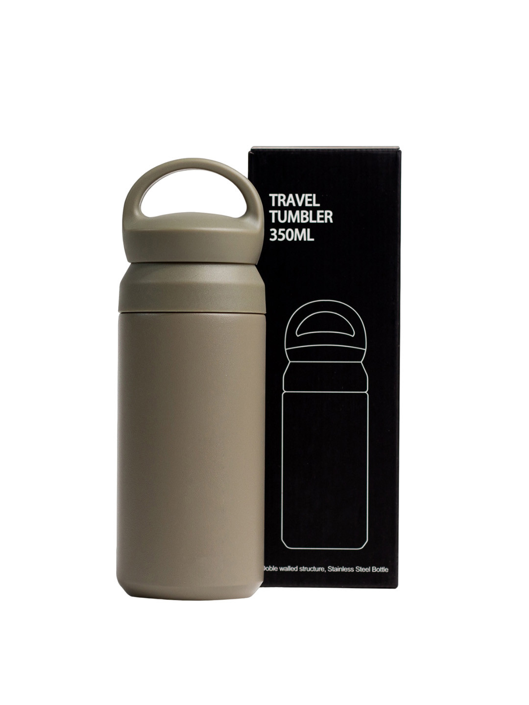 

THE MESSY CORNER Olive Stainless Steel Traveller Water Bottle 350 ml