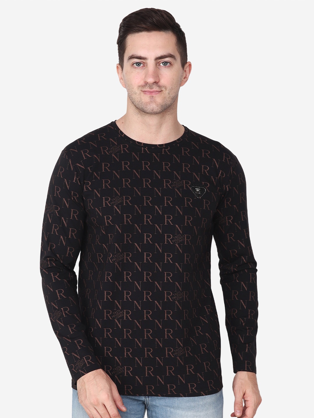 

Albion Men Black Printed Sweatshirt