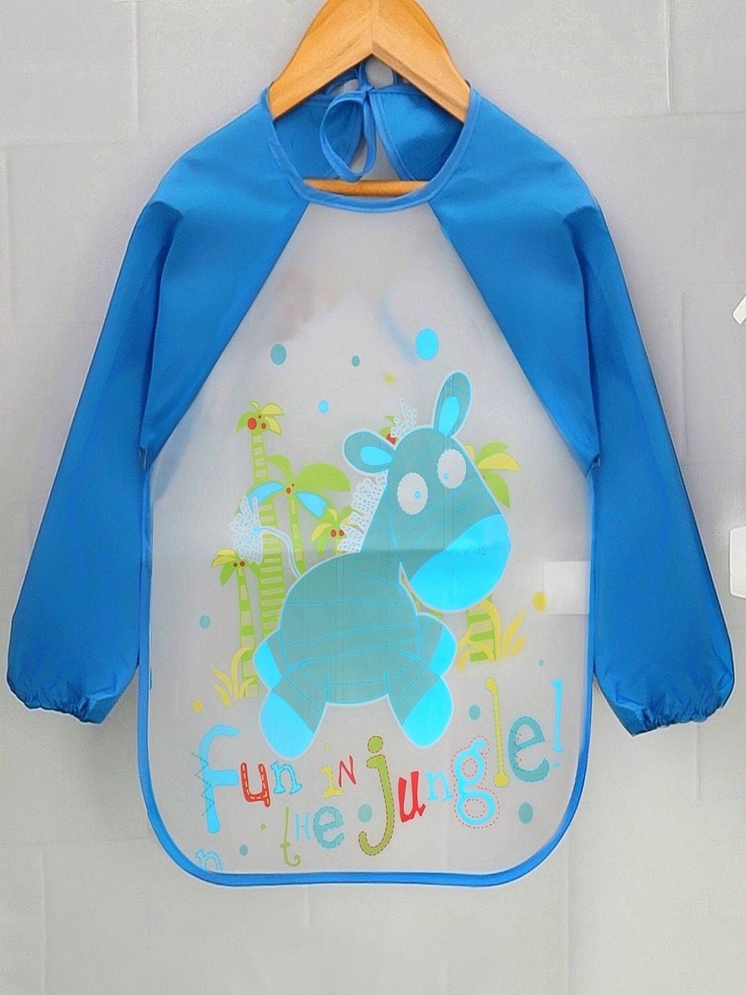 

Yellow Bee Boys Dino Printed Water Proof & Stain Free Bibs, Blue