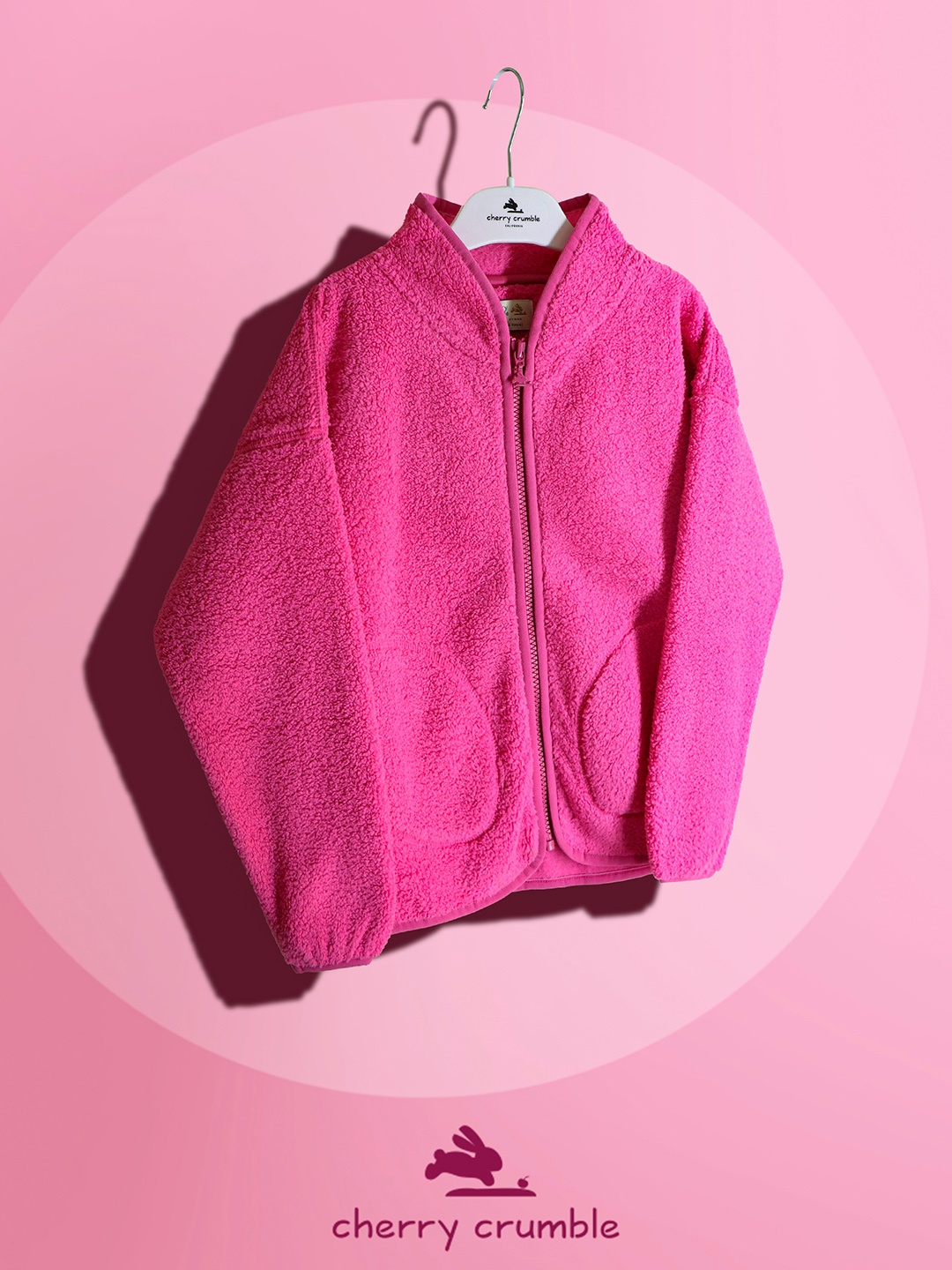 

Cherry Crumble Girls Solid Tailored Jacket, Pink