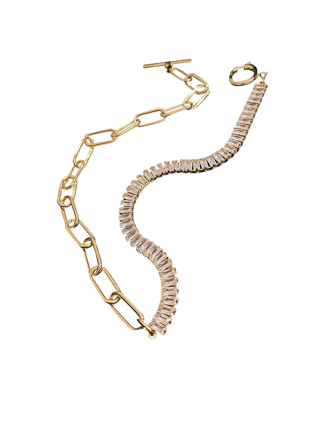 

Lyla Rhinestone-Studded Necklace, Rose gold