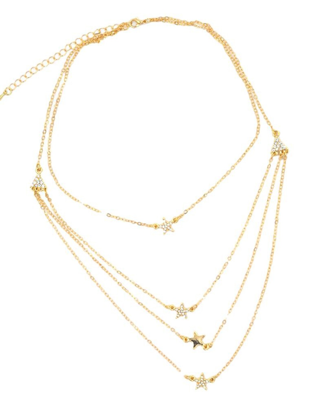 

Lyla Stone-Studded Layered Necklace, Gold