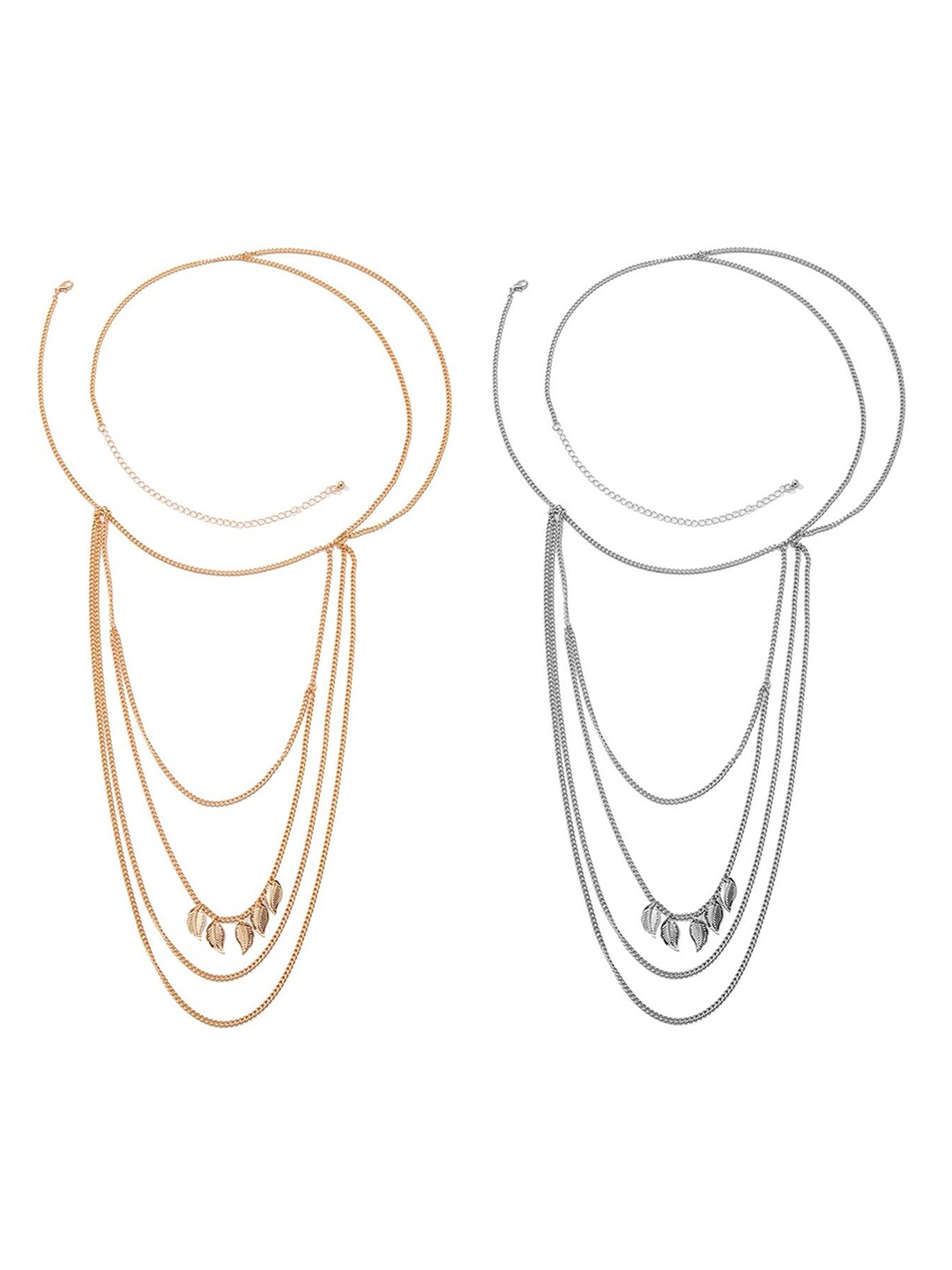 

Lyla Set Of 2 Metal Layered Necklaces, Gold