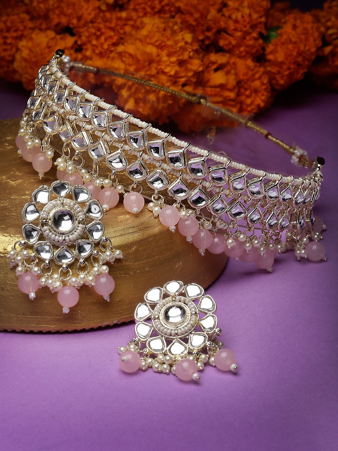 Sukkhi Gold Plated KundanStudded & Beaded Jewellery Set