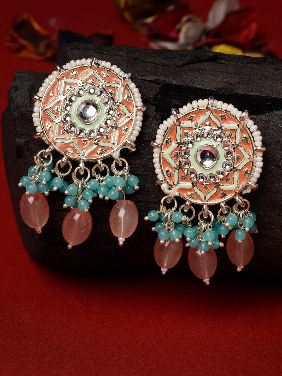 

Sukkhi Gold Plated Contemporary Studs, Blue