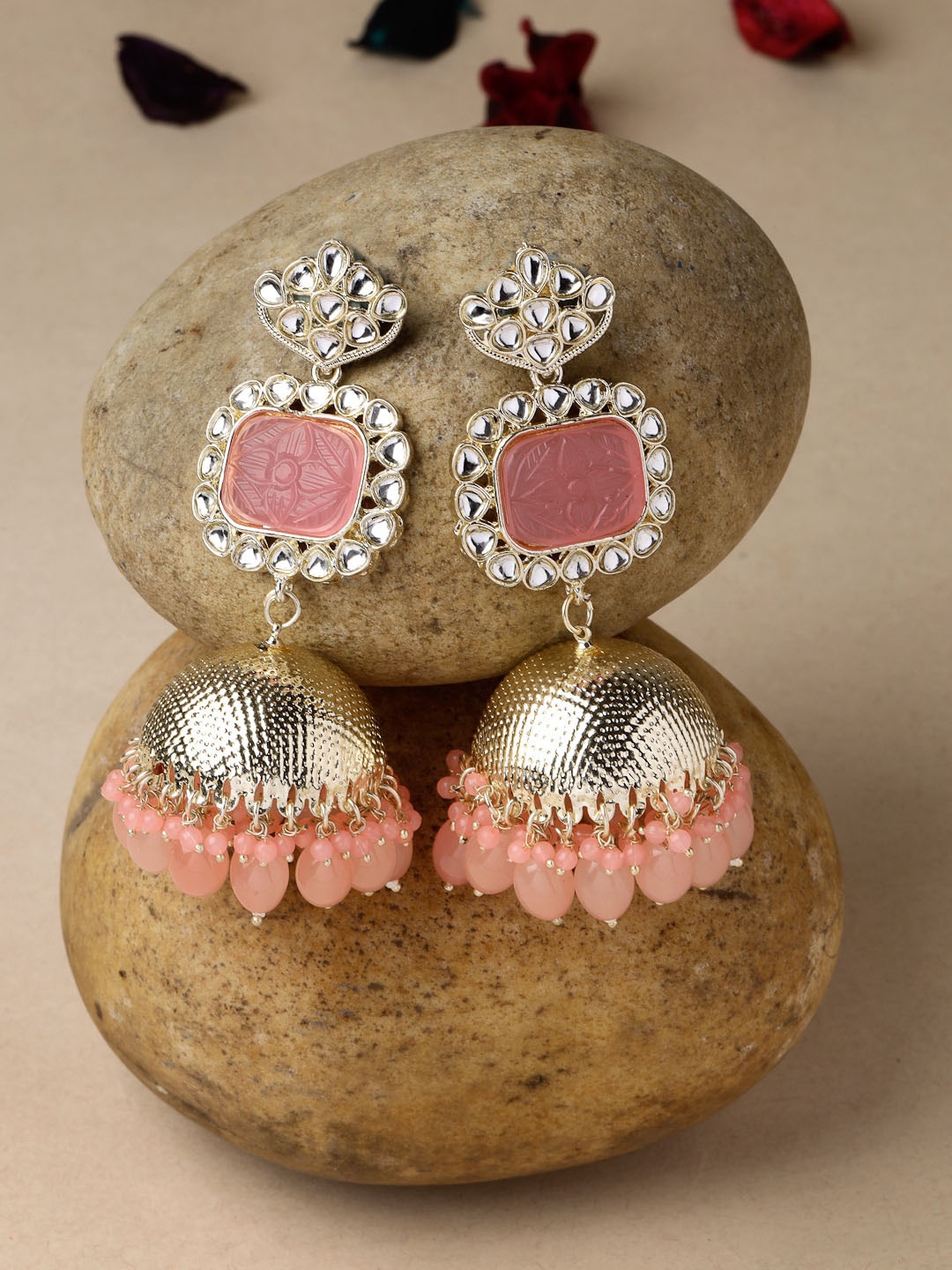 

Sukkhi Gold Plated Kundan Studded Jhumkas