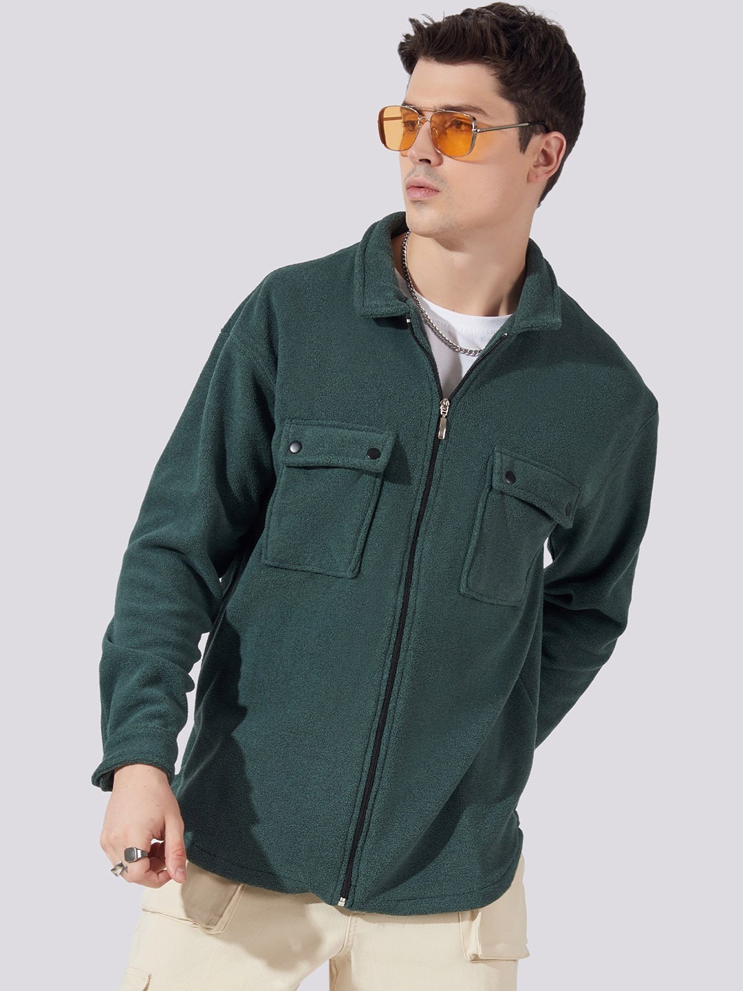 

Maniac Fleece Longline Tailored Jacket, Green