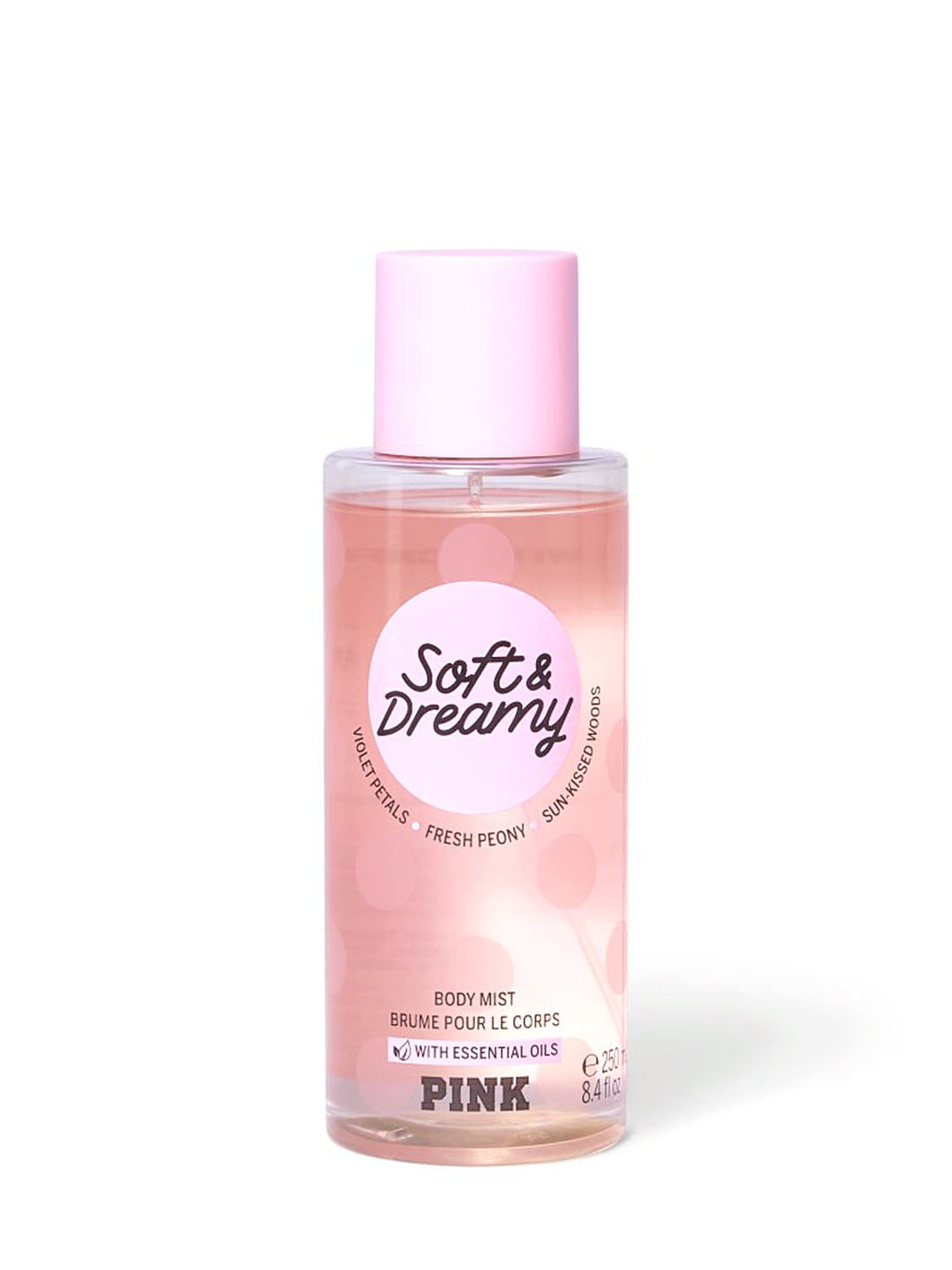 

Victoria's Secret Women Soft & Dreamy Fragrance Body Mist with Essential Oils - 250ml, Pink