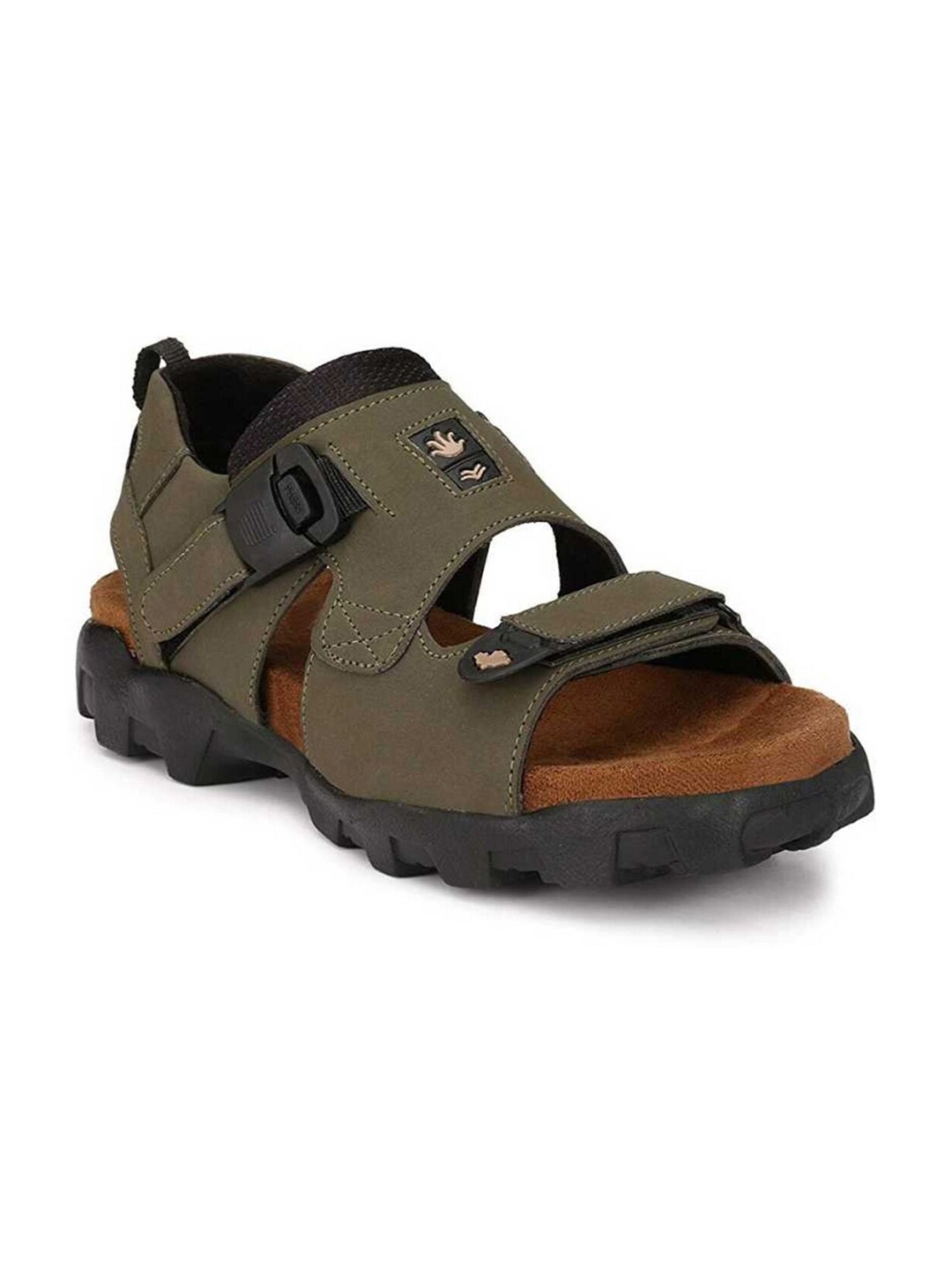 

FOXYFOOT Men Open Toe Comfort Sandals, Olive