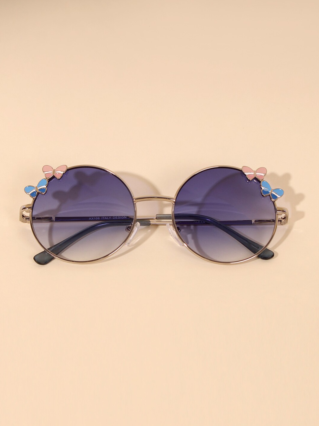 

DukieKooky Kids Round Sunglasses with UV Protected Len DKSG427G, Blue
