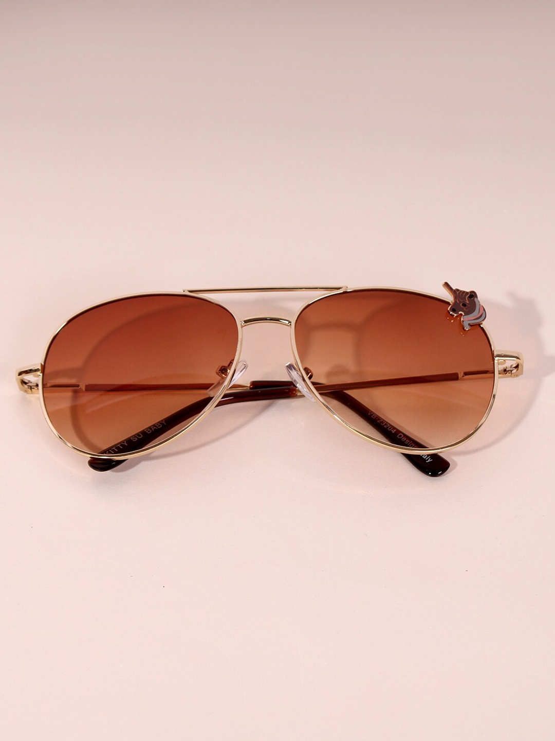 

DukieKooky Kids Lens & Aviator Sunglasses With UV Protected Lens, Brown