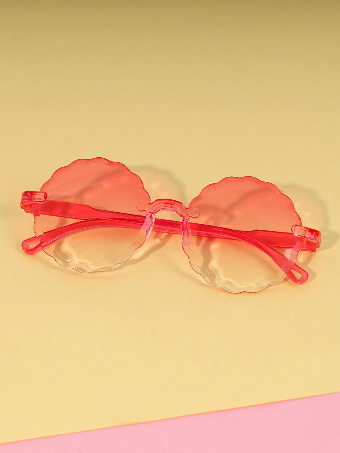 

DukieKooky Kids Pink & Pink Round Sunglasses With UV Protected Lens