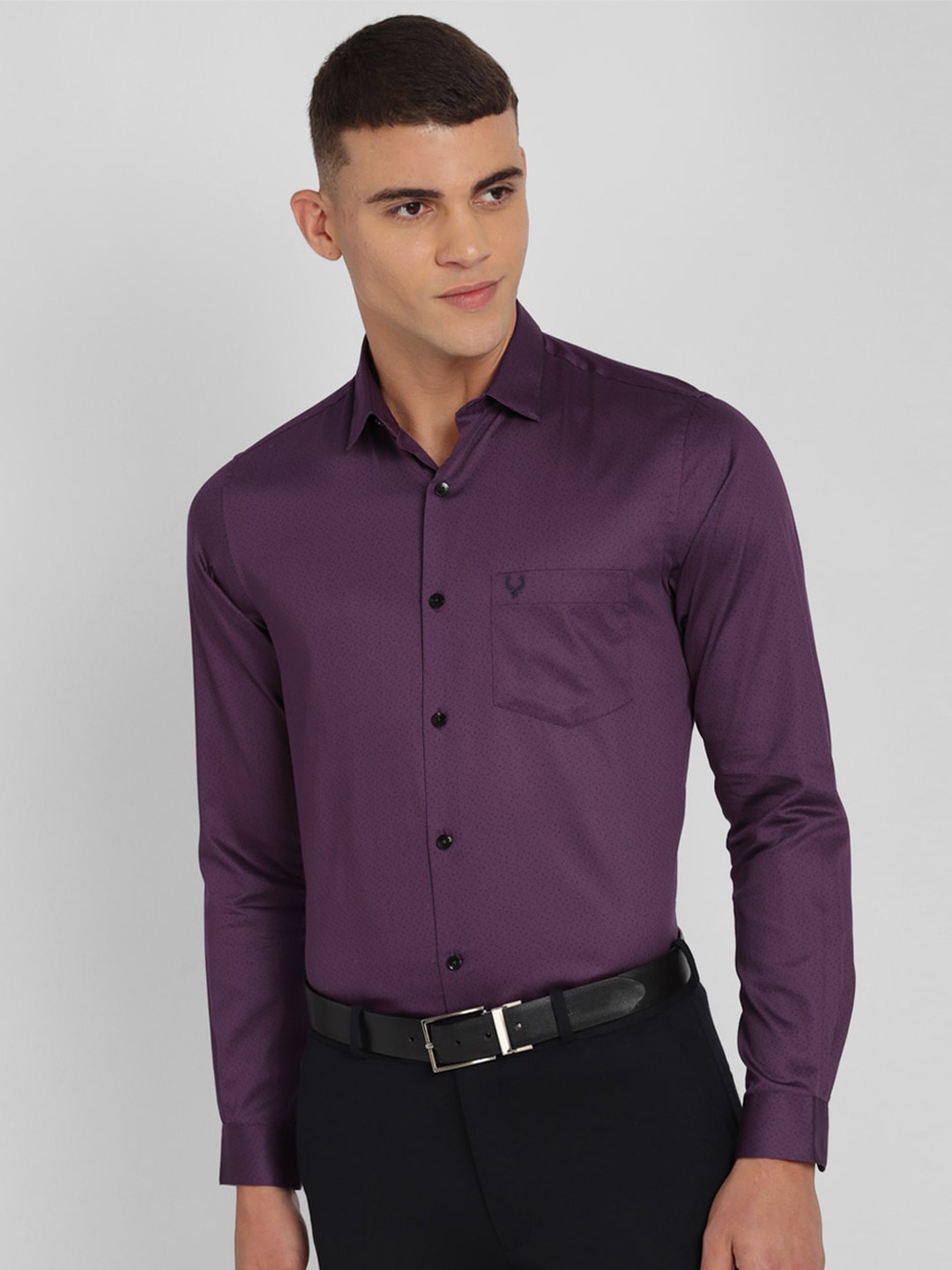

Allen Solly Slim Fit Formal Pure Cotton Shirt, Purple