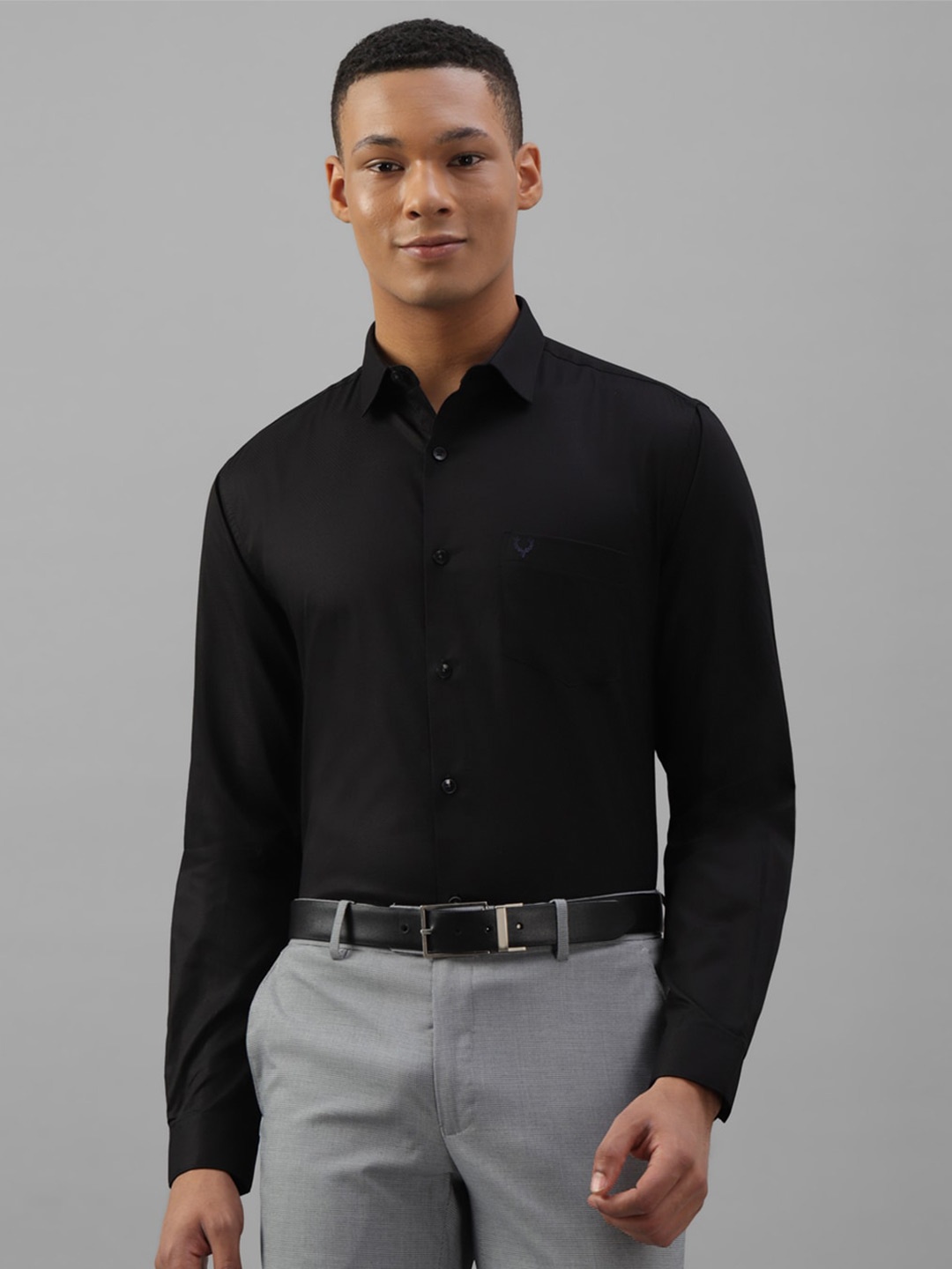 

Allen Solly Slim Fit Pure Cotton Formal Shirt, Black