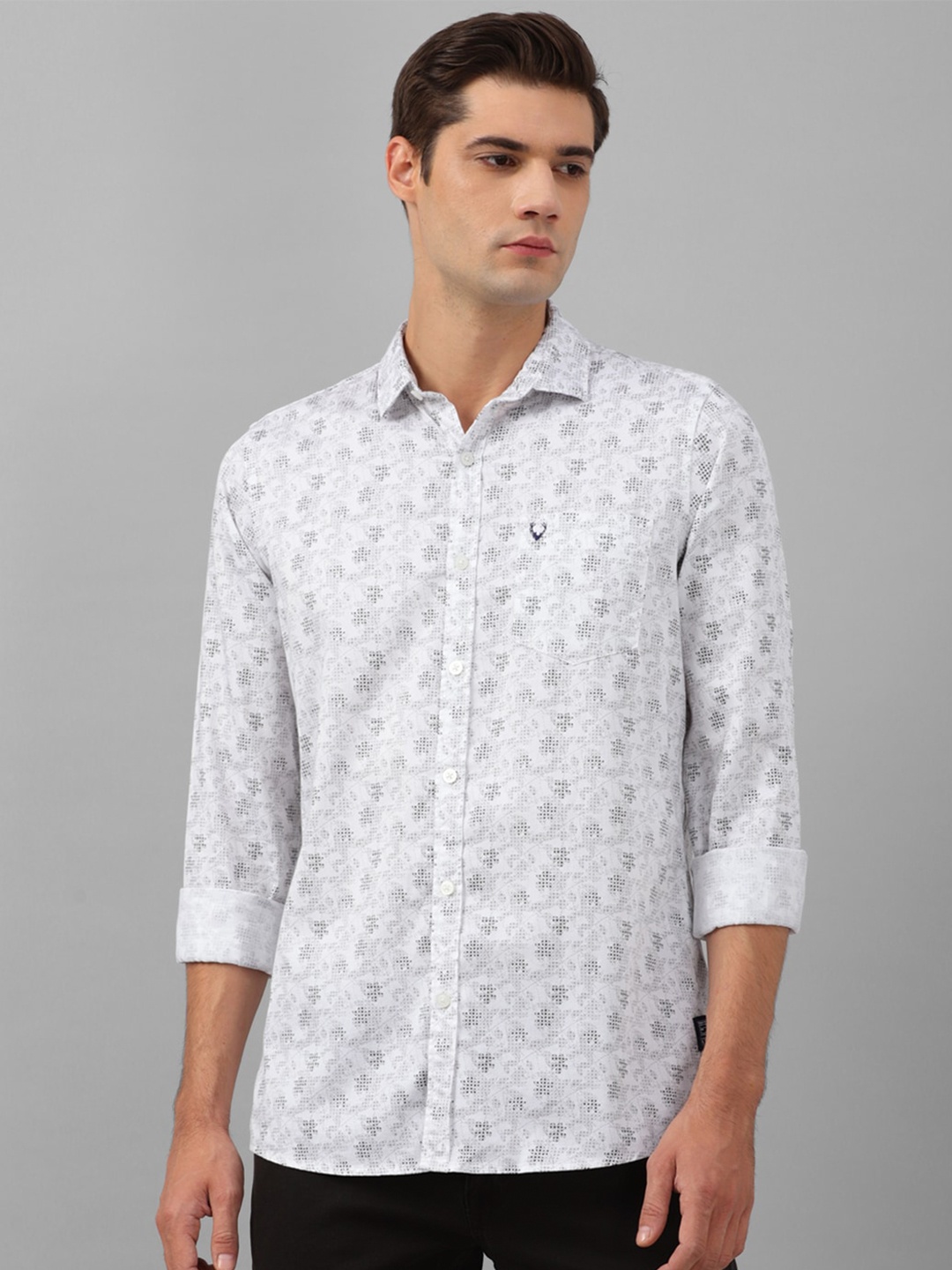 

Allen Solly Floral Printed Pure Cotton Shirt, White
