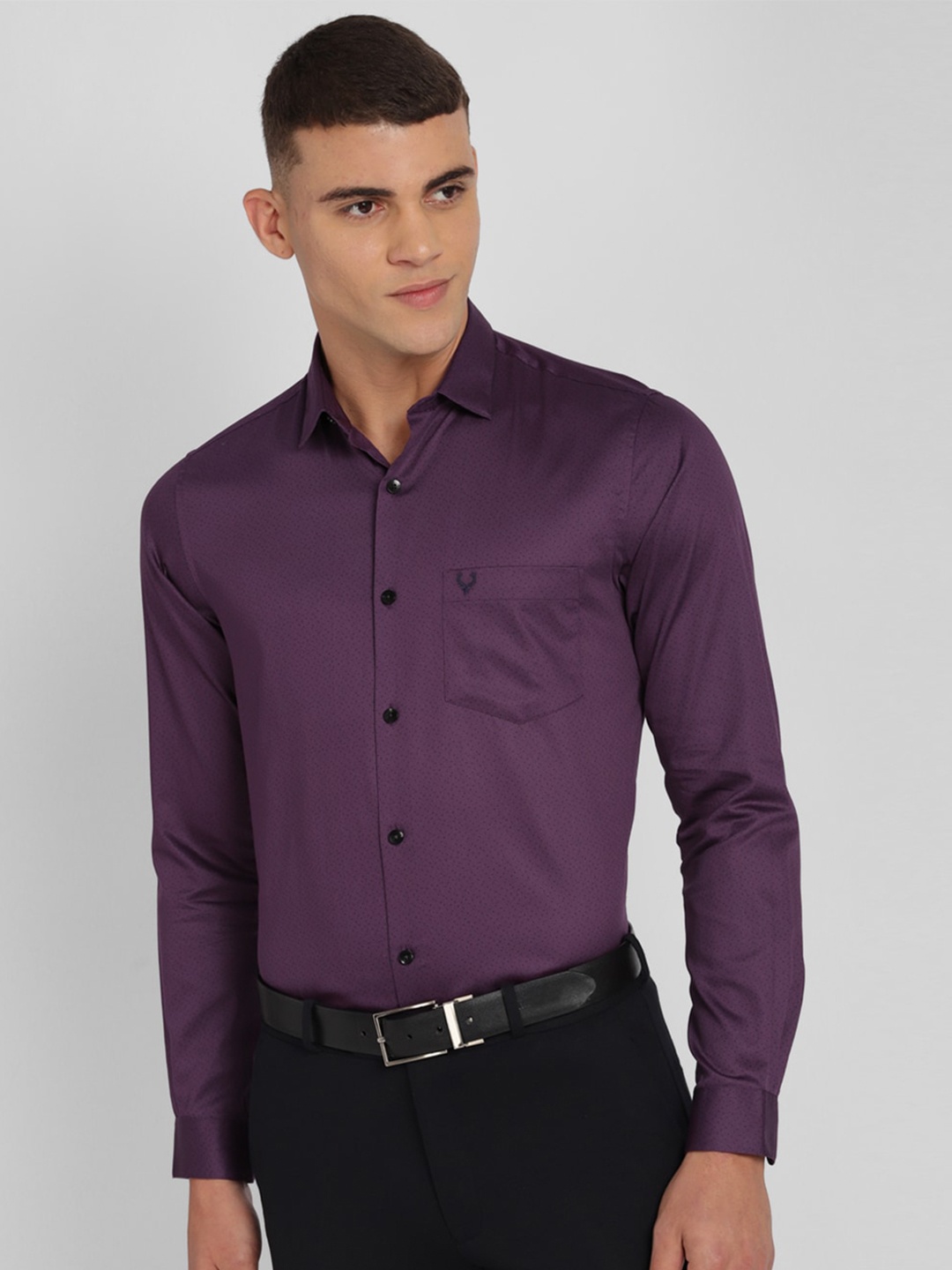 

Allen Solly Slim Fit Formal Pure Cotton Shirt, Purple