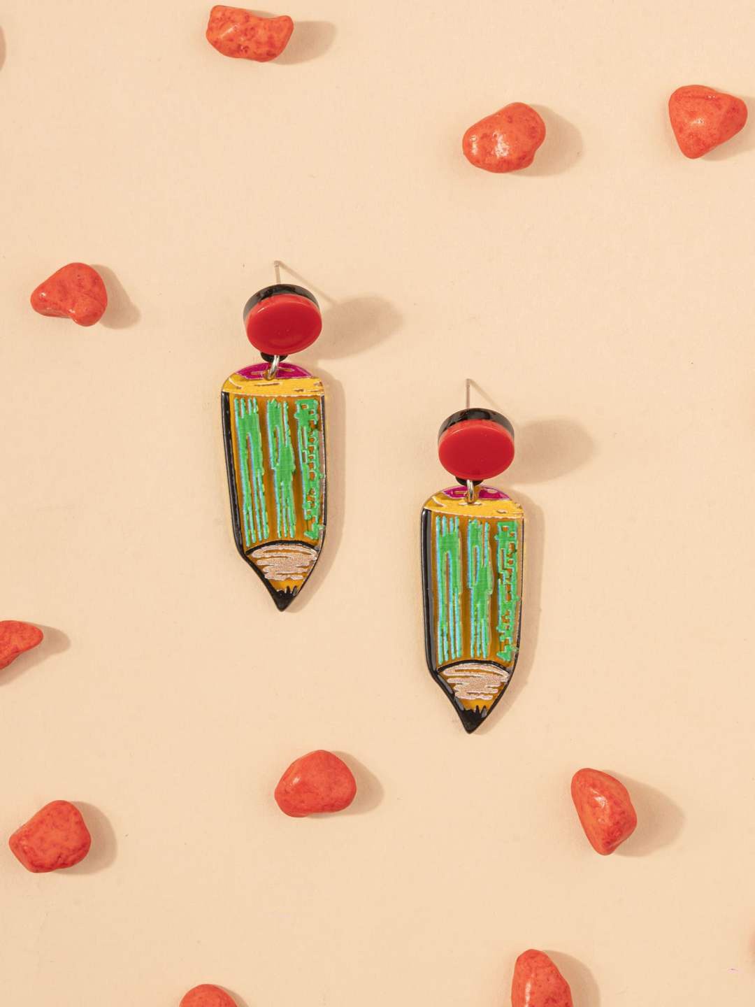 

Crunchy Fashion Quirky Shaped Drop Earrings, Gold