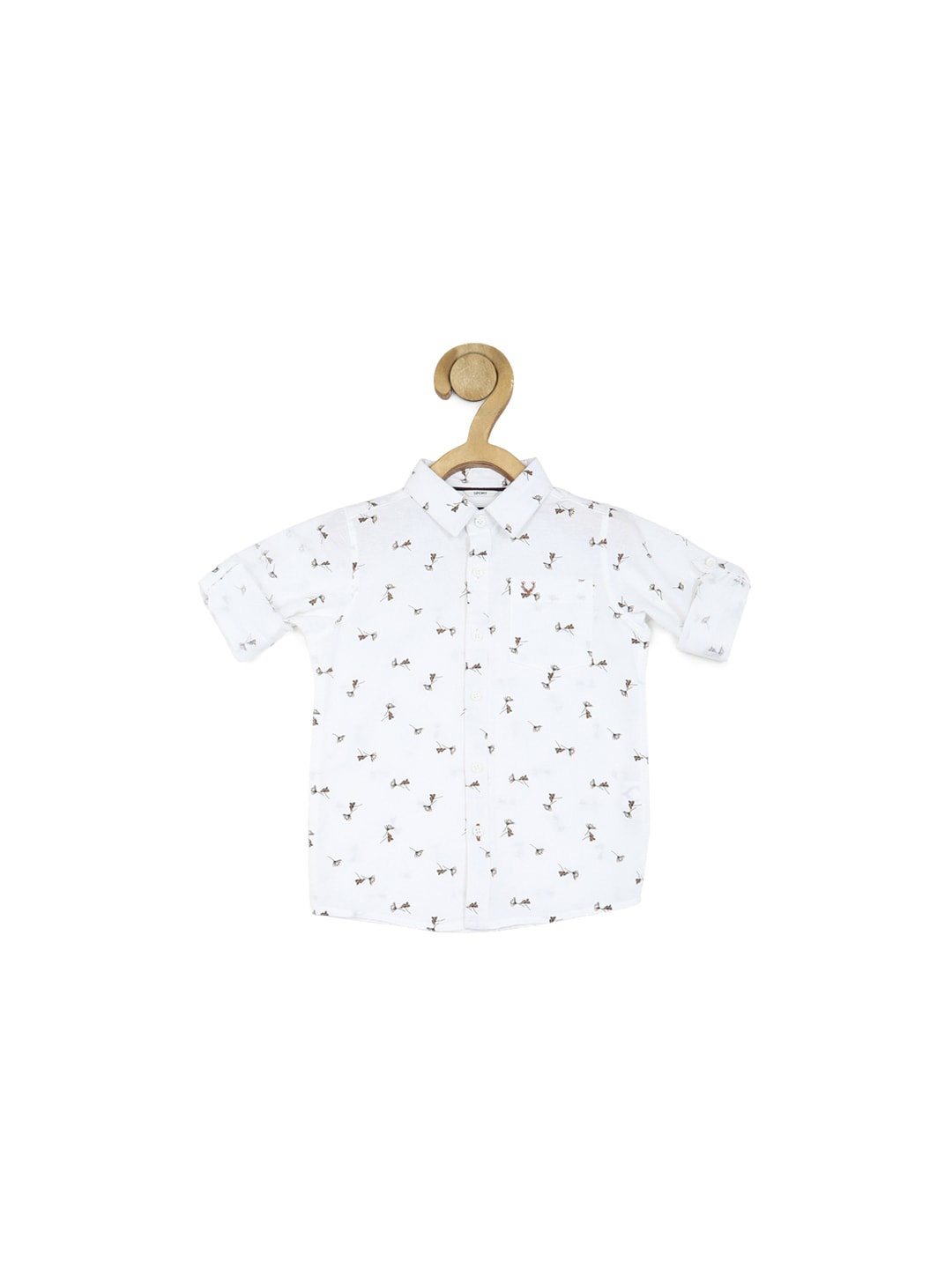 

Allen Solly Junior Boys Floral Printed Slim Fit Cotton Casual Shirt, White