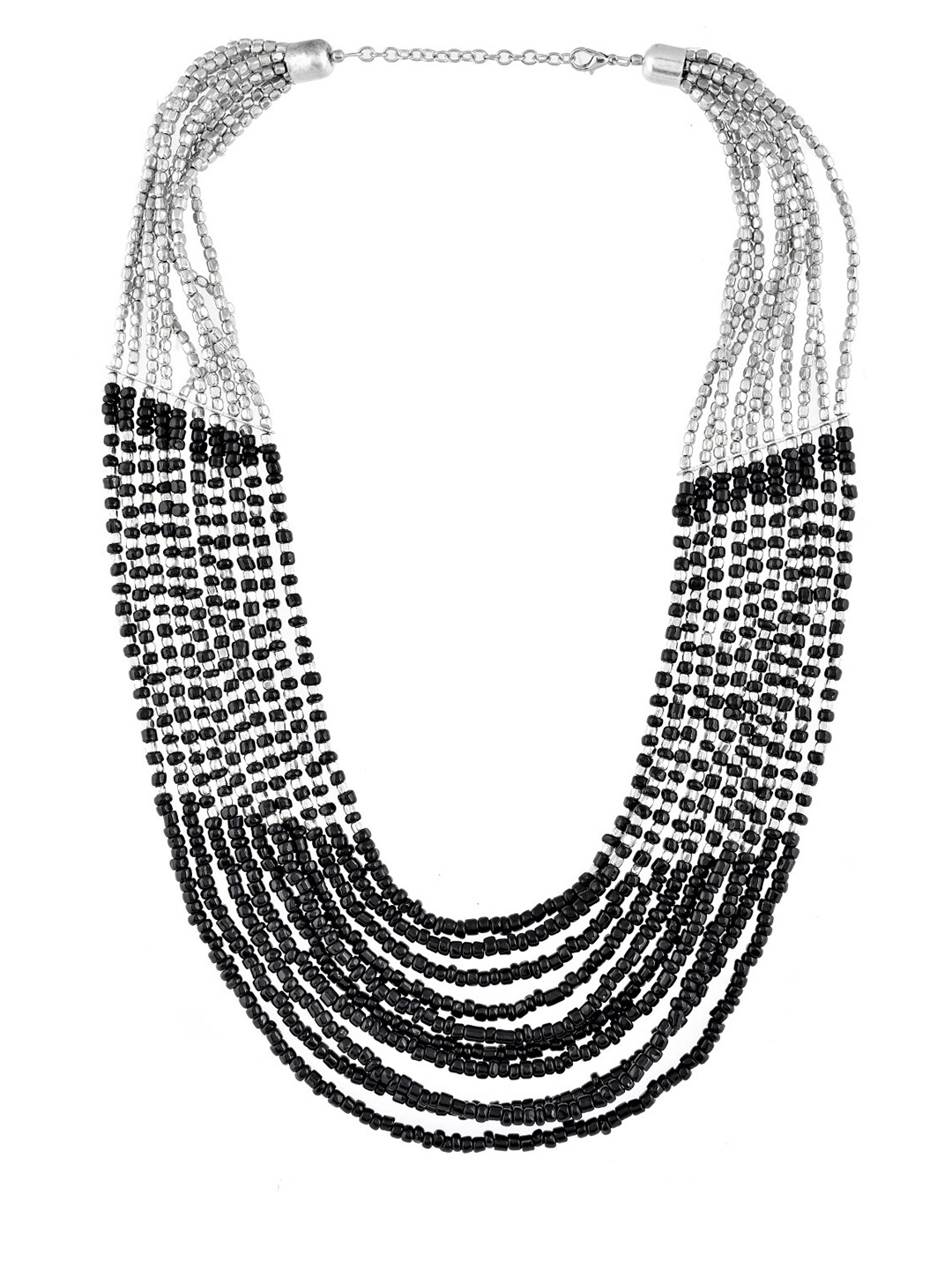 

Infuzze Beaded Layered Necklace, Black
