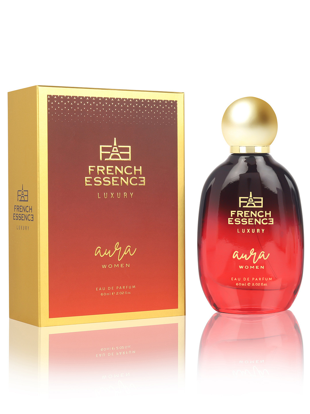 

FRENCH ESSENCE Women Aura Long Lasting Luxury Eau De Parfum - 60 ml, Red