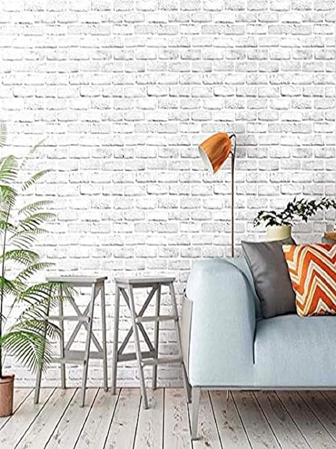 

Univocean White 3D Brick Self Adhesive Peel & Stick Wallpaper