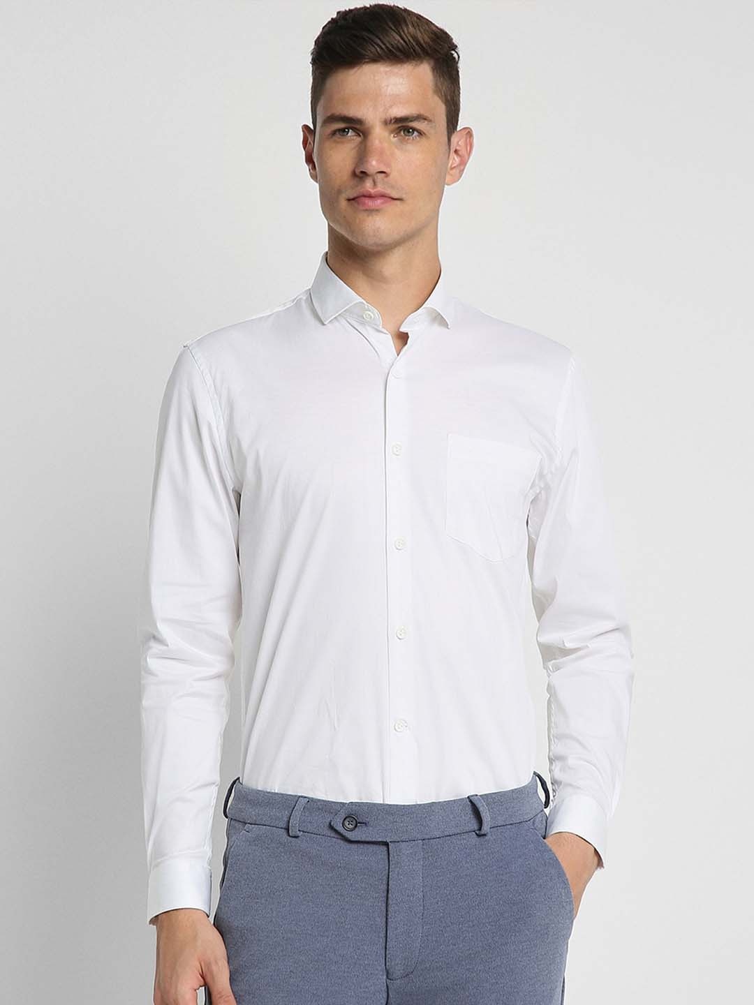 

Peter England Slim Fit Spread Collar Formal Shirt, White