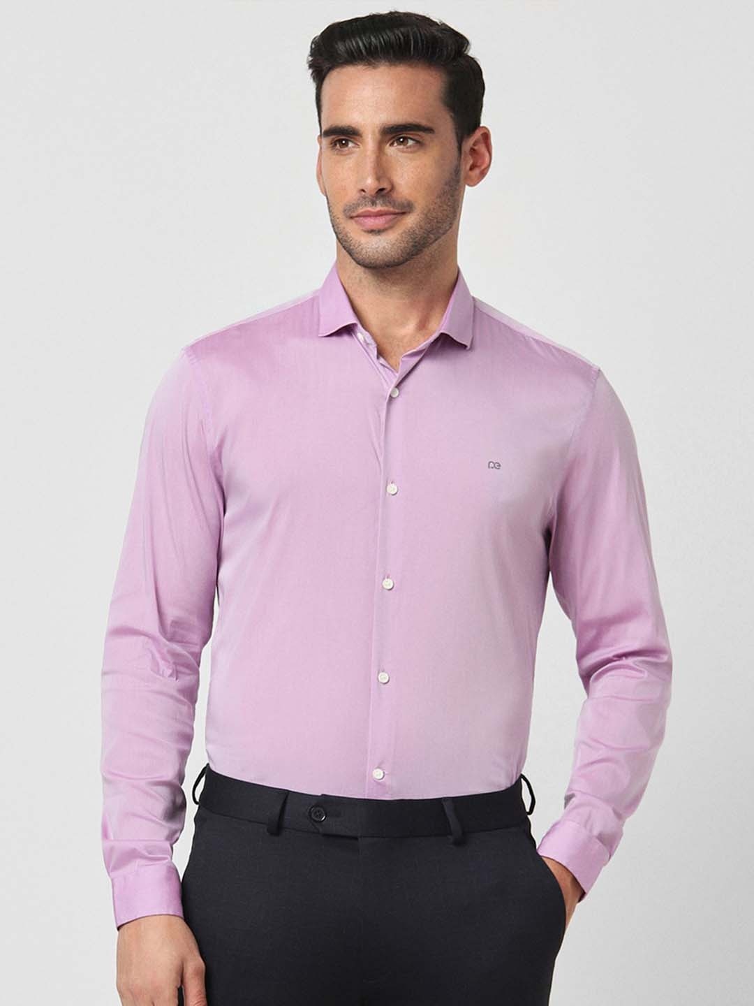 

Peter England Spread Collar Formal Shirt, Pink